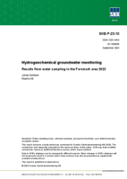Hydrogeochemical groundwater monitoring. Results from water sampling in the Forsmark area 2022