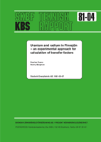 Uranium and radium in Finnsjön - an experimental approach for calculation of transfer factors