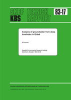 Analysis of groundwater from deep boreholes in Gideå
