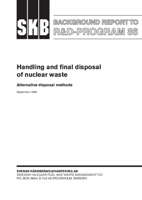Background report to SKB R&D-programme 86. Handling and final disposal of nuclear waste. Alternative disposal methods.