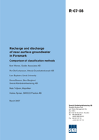 Recharge and discharge of near-surface groundwater in Forsmark. Comparison of classification methods