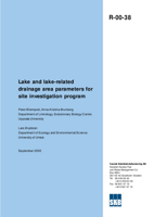 Lake and lake-related drainage area parameters for site investigation program