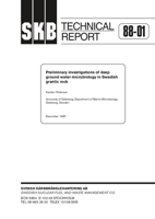 Preliminary investigations of deep ground water microbiology in Swedish granitic rock