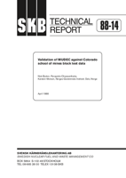 Validation of MUDEC against Colorado school of mines block test data
