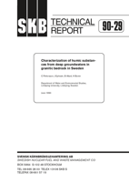 Characterization of humic substances from deep groundwaters in granitic bedrock in Sweden