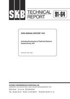 SKB Annual report 1991. Including summaries of Technical reports issued during 1991